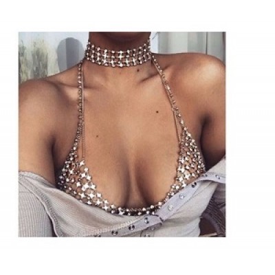 Bralette with rhinestones